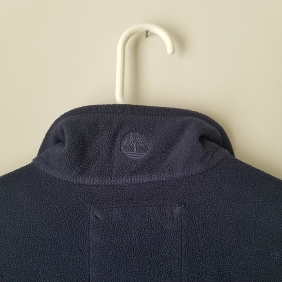 TImberland 1/4 Zip Fleece Pullover Navy/Gray Size M - Picture 6 of 9